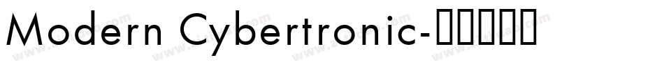 Modern Cybertronic字体转换
